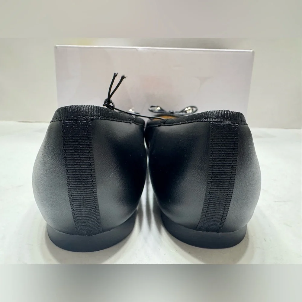 NEW Nine West Women’s Slip On Bow Toe Flat Shoes Black Size 7-10_4